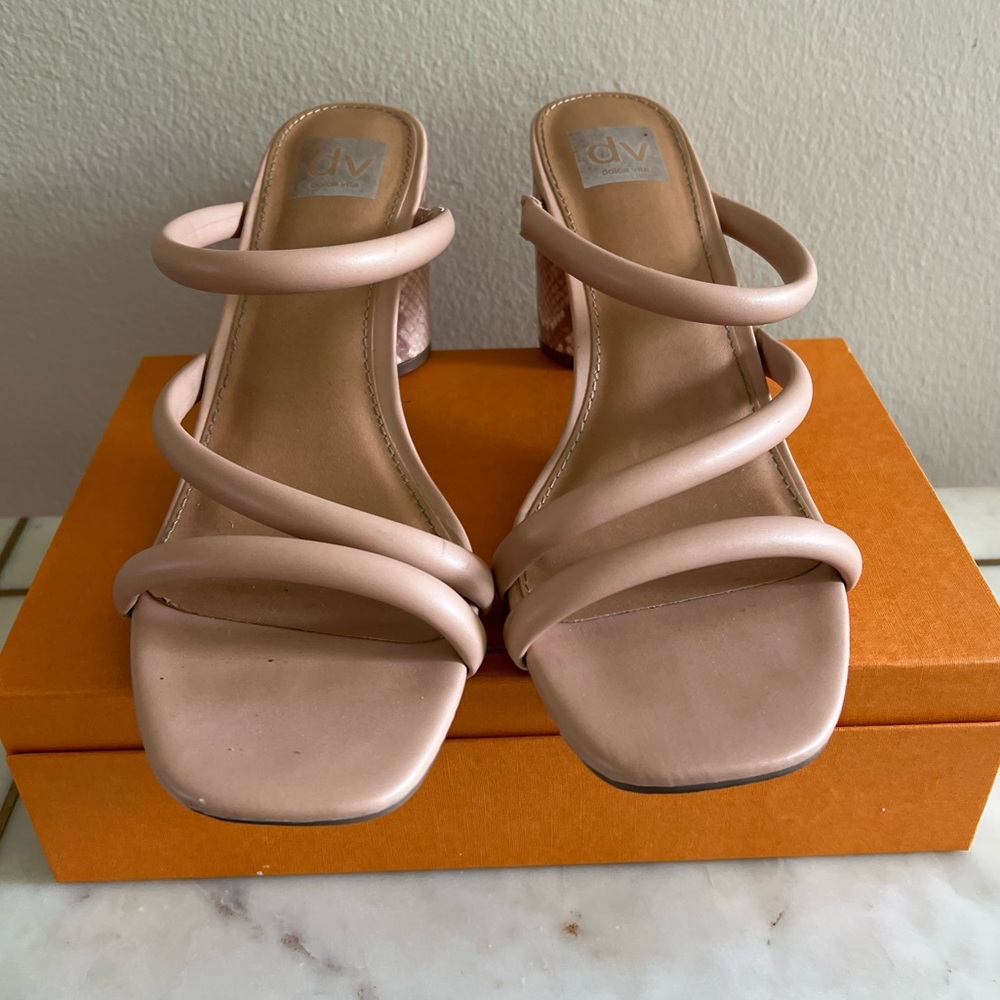 Dolce Vita Nude Heel Sandals - Picture 4 of 9